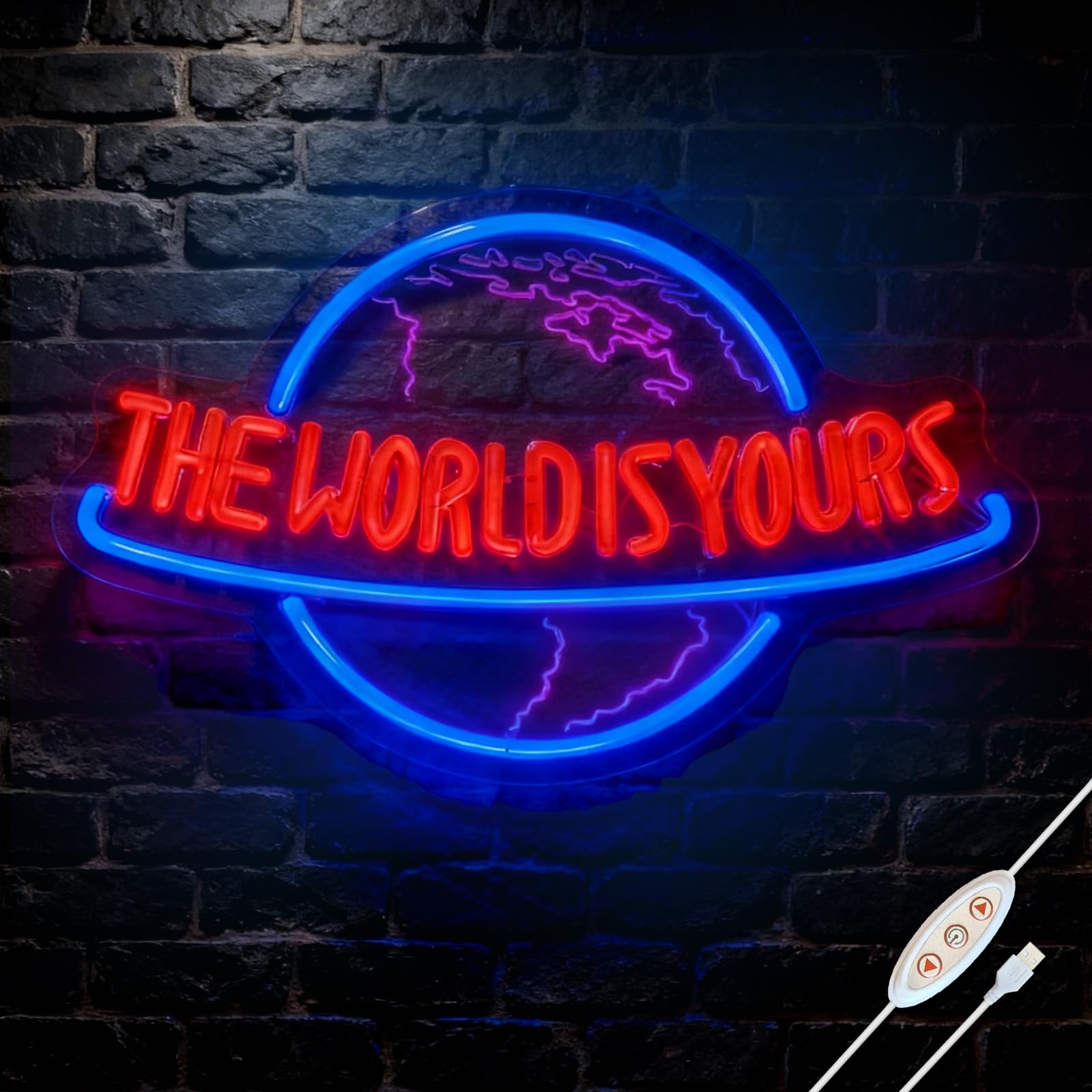 The World Is Yours Neon Sign